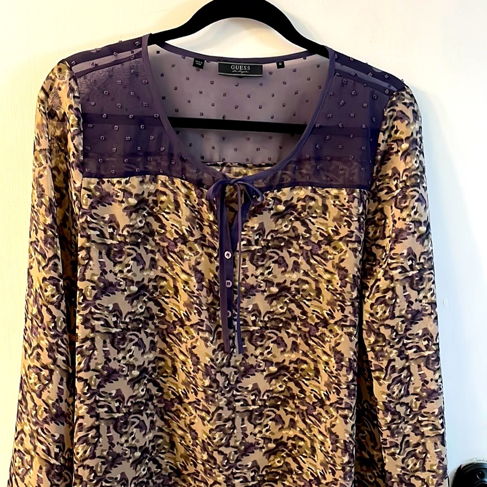 Sheer Blouse by GUESS Los Angeles Size Medium